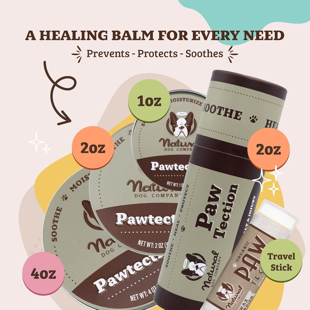 Pawtection Dog Paw Wax, 1 Oz Tin | Hot Pavement & Sand Protection, Waxy Barrier Balm, Non-Toxic & Lick Safe, for Summer Walks & Hiking