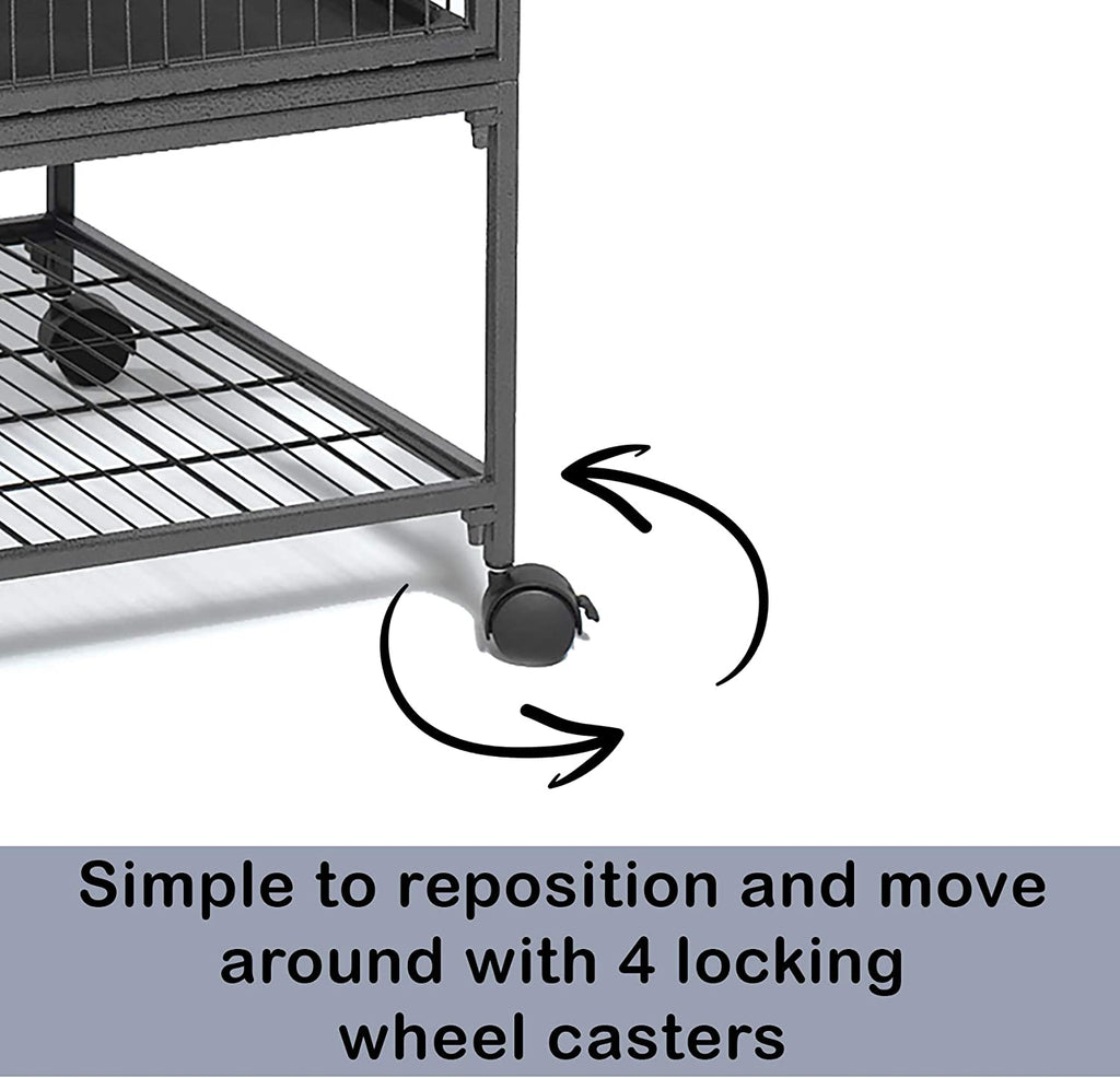 Critter Nation by Midwest Double Unit Small Animal Cage | Habitat for Rats, Chinchillas, Ferrets & Sugar Gliders, Tool-Free Assembly, Full-Width Doors, Shelves & Removable Base Pans