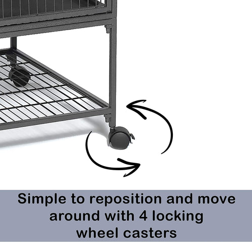 Critter Nation by Midwest Double Unit Small Animal Cage | Habitat for Rats, Chinchillas, Ferrets & Sugar Gliders, Tool-Free Assembly, Full-Width Doors, Shelves & Removable Base Pans