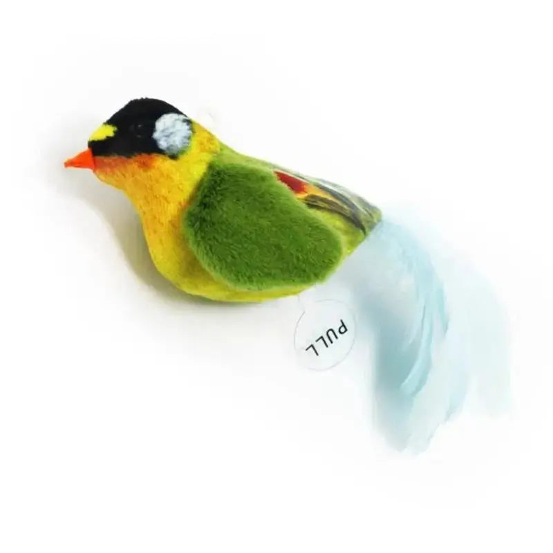 Interactive Singing Bird Cat Toy, Realistic Plush Bird Toy with Vivid Bird Chirp Sound, Soft Plush Indoor Educational Entertainment Toy for Kittens The Happy Pet Store