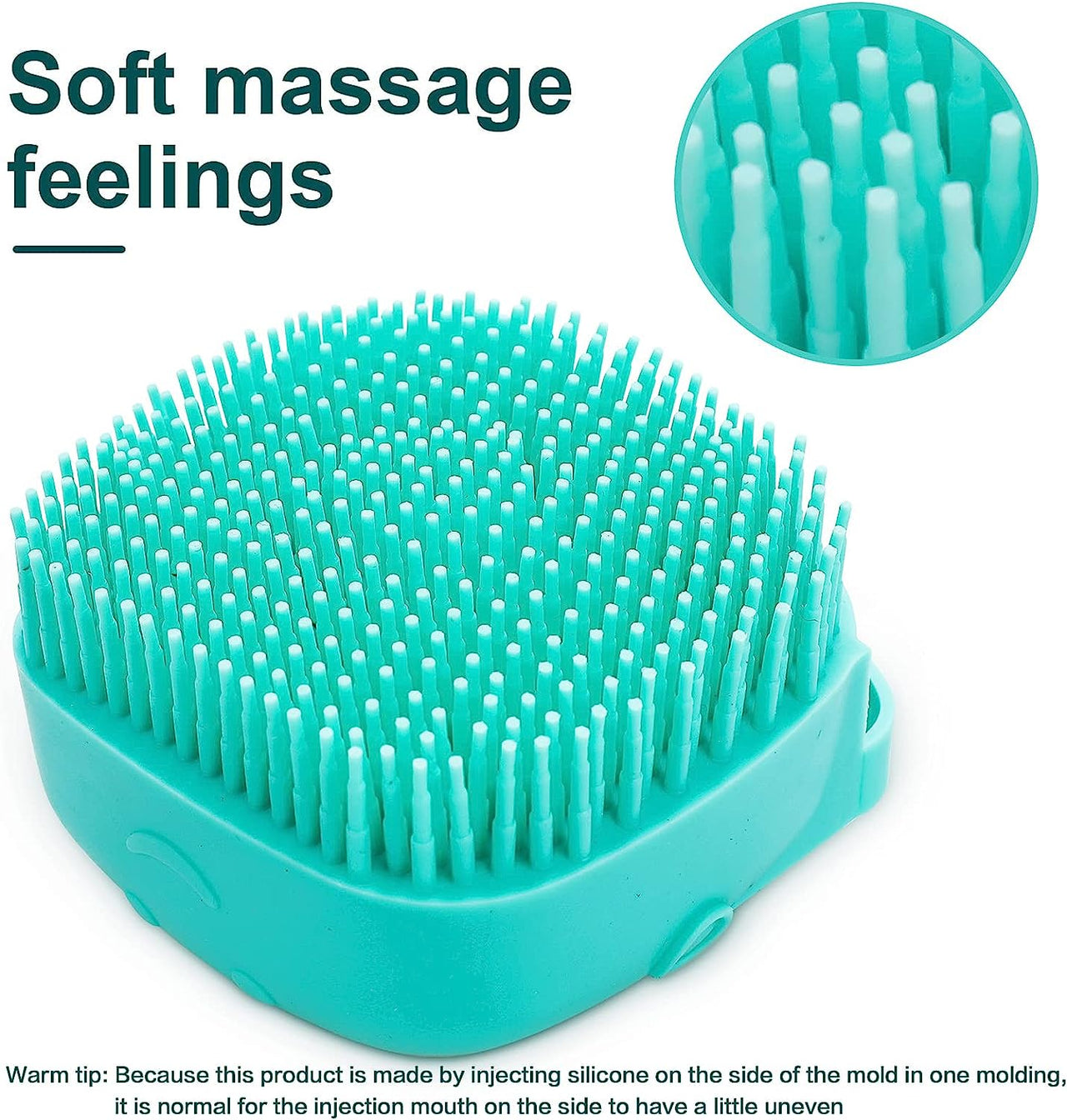 Pet Bath Brush Dog Shampoo Dispenser Dog Bath Brush Scrubber (Blue) | Soft Silicone Dog Cat Grooming Brush with Shampoo Dispenser for Gentle Massage Deep Cleaning and Bathing Cat Dogs and Puppies