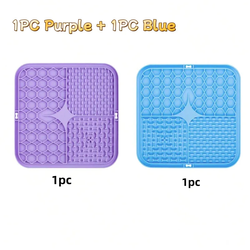 Dog Lick Mat with Suction Cups – Silicone Slow Feeder