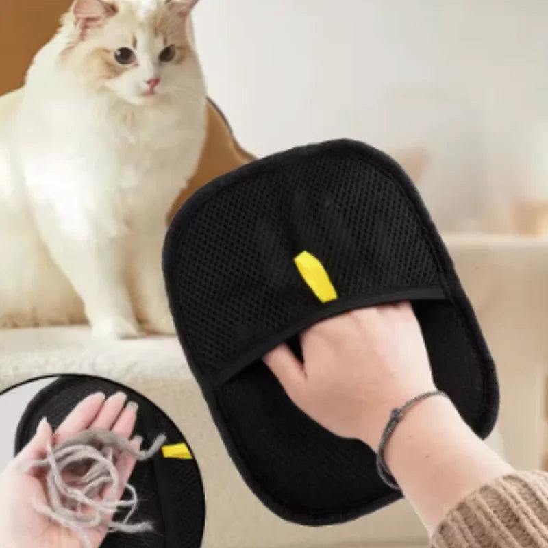 Reusable Pet Hair Removal Gloves Double Sided Beauty Gloves for Sofa Carpet Home Pet Fur Hair Removal Tool Pet Supplies