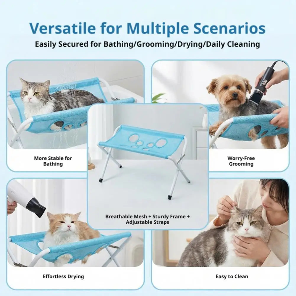 PawHammock™ Bath Stand 🐾🛁 — Stress-Free Pet Bathing